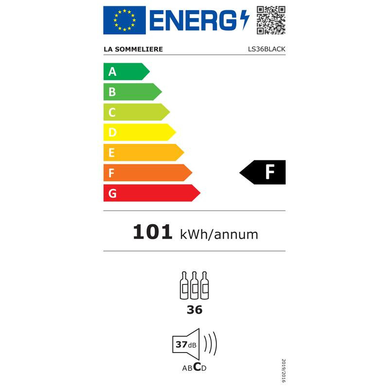 Vīna pagrabs LS36BLACK 36 Pudeles La Sommelière: Elegance un Efektivitāte