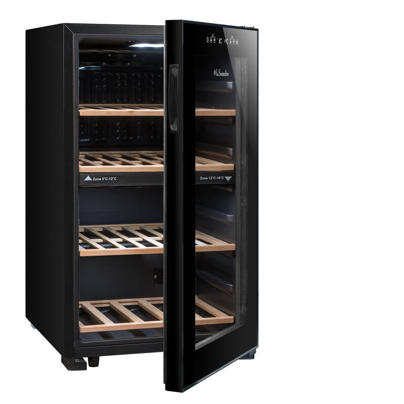 Dual-zone temperature-controlled cellar LS51.2ZBLACK 50 Bottles - La Sommelière